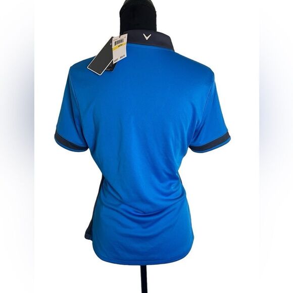 NWT CALLAWAY GOLF OPTI-DRI SUN PROTECTION POLO IN BLUE WOMENS SIZE MEDIUM - Picture 8 of 11